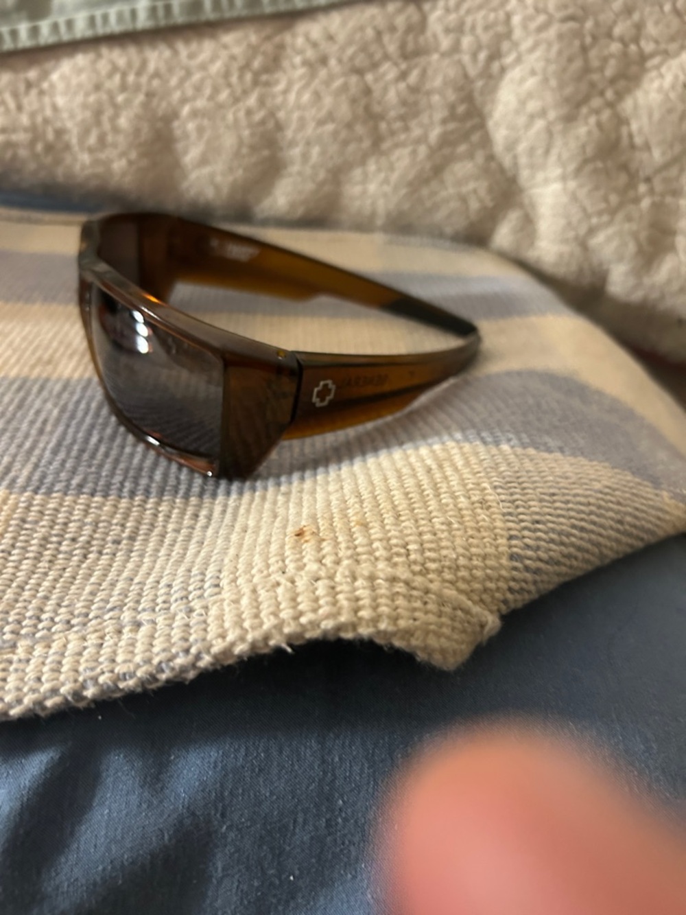 spy optics general Casual Wrap Sunglasses in Translucent Brown